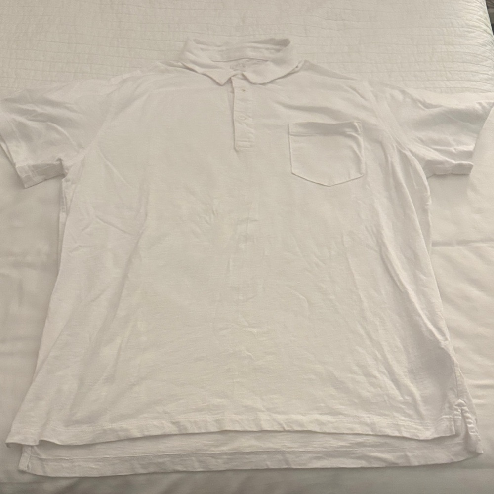 J. Crew White Polo Shirt